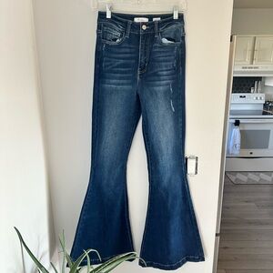 KanCan Blue Flare Wide Leg Jeans